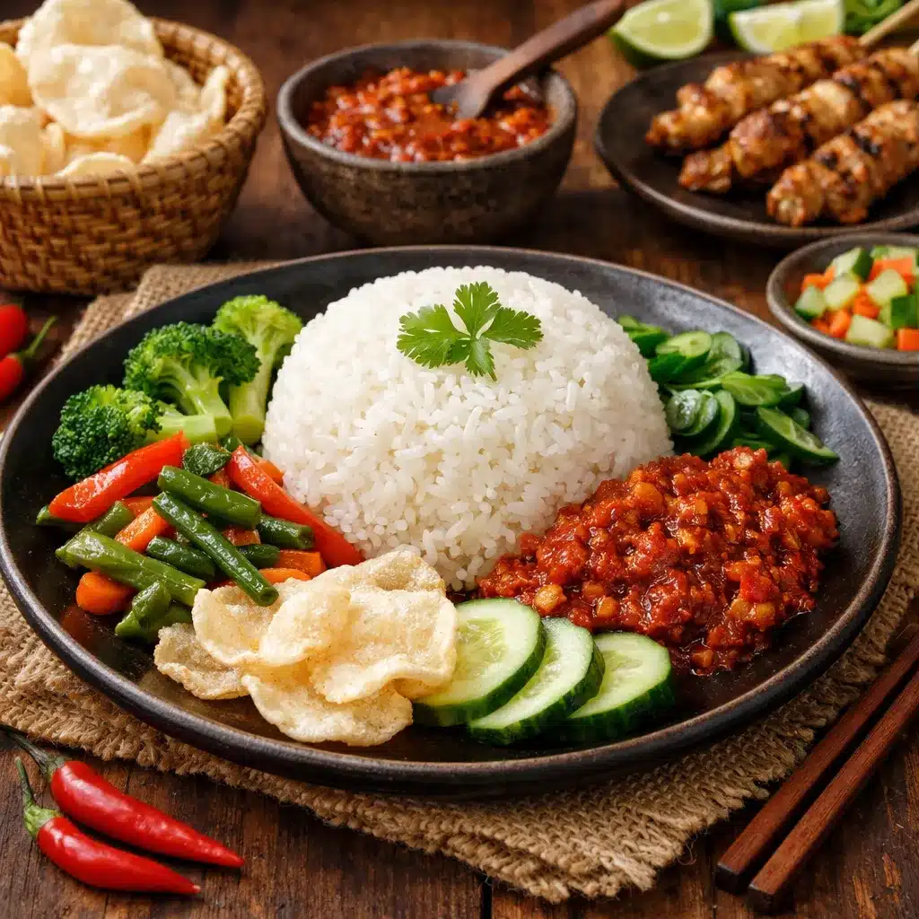 Ryż jaśminowy z pastą sambal i warzywami – kuchnia indonezyjska