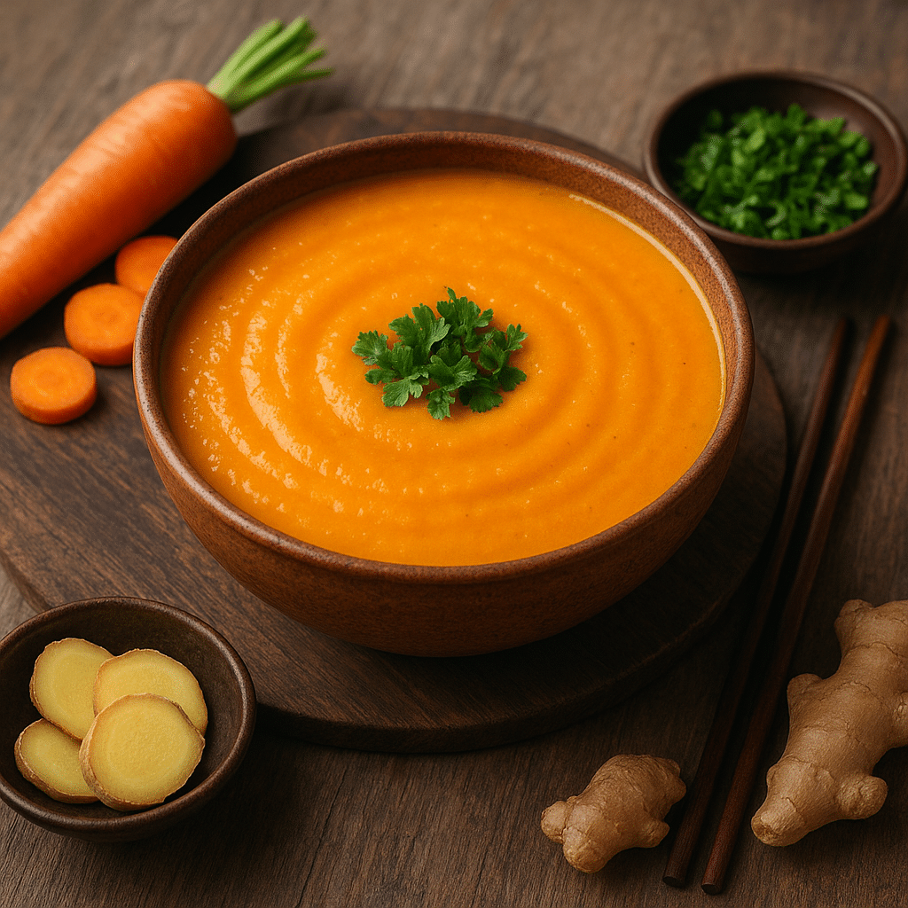 Zupa krem z marchewki i imbiru – kuchnia azjatycka