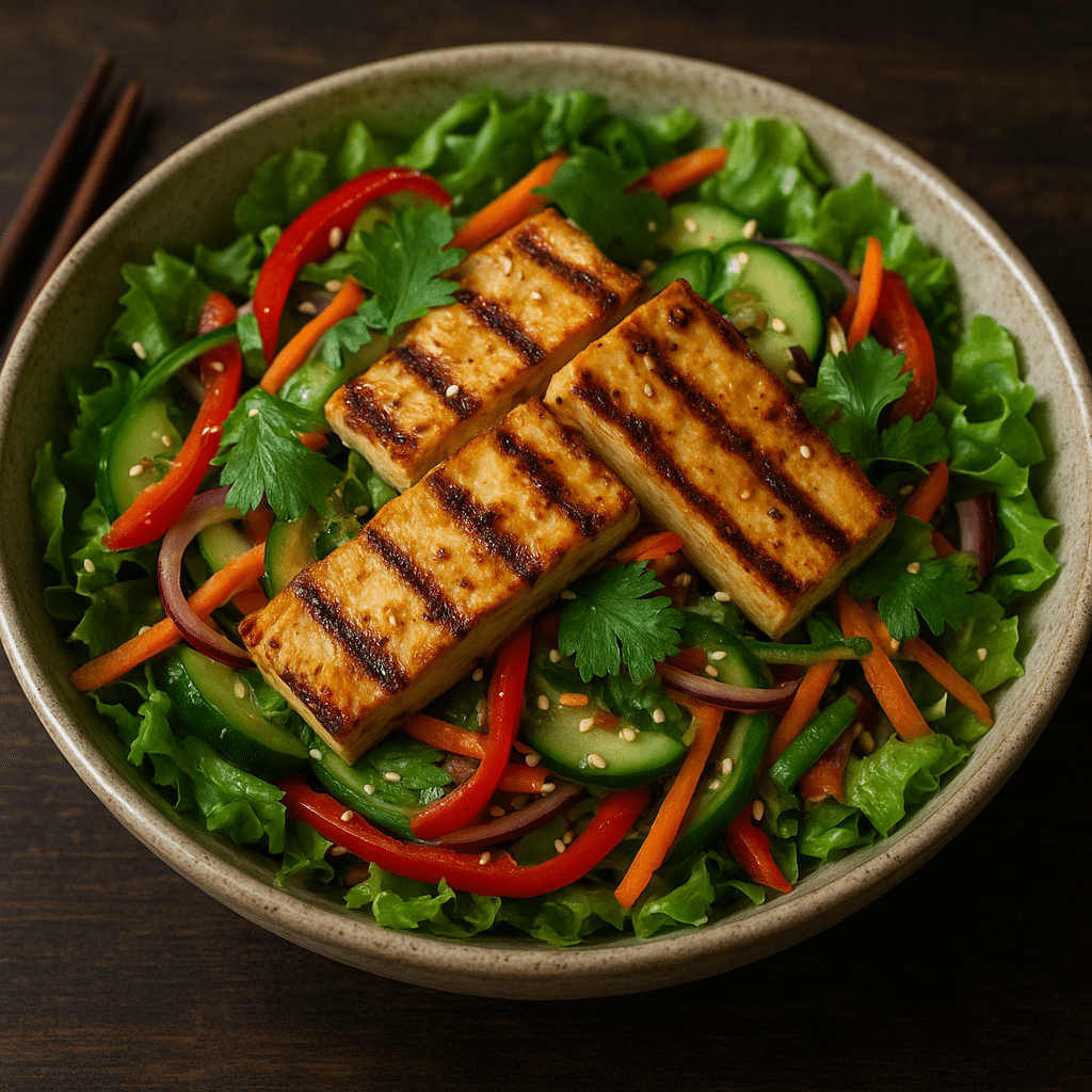 Sałatka z grillowanym tofu – kuchnia azjatycka