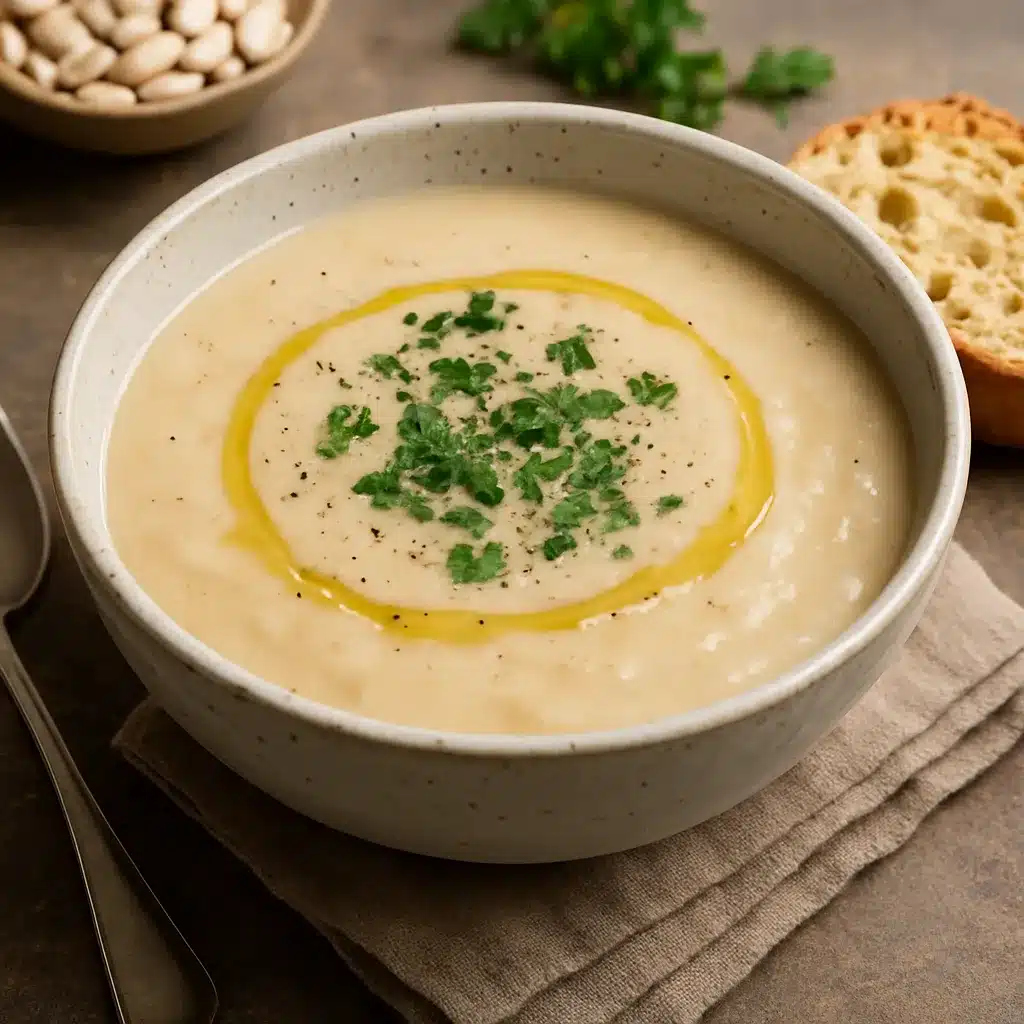 Zupa krem z białej fasoli – kuchnia śródziemnomorska