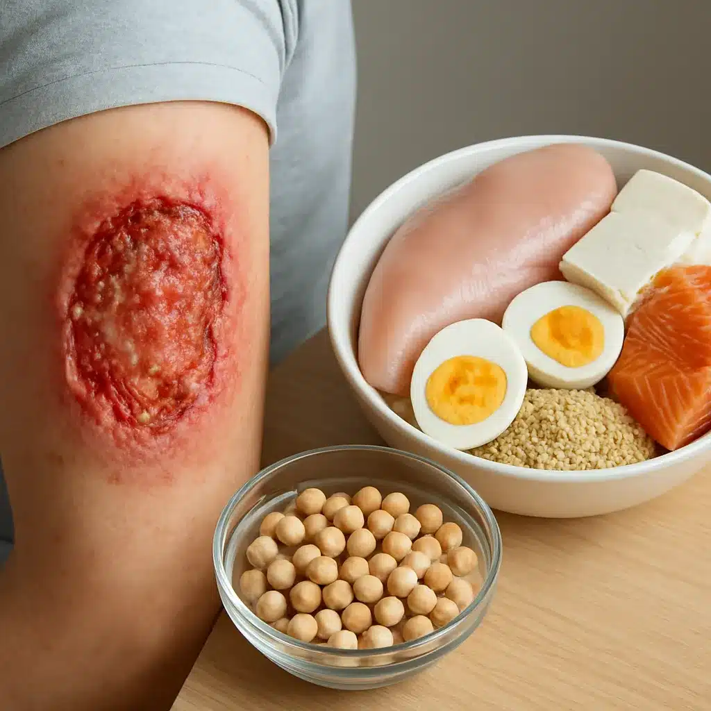 Trudne gojenie ran a dieta wysokobiałkowa