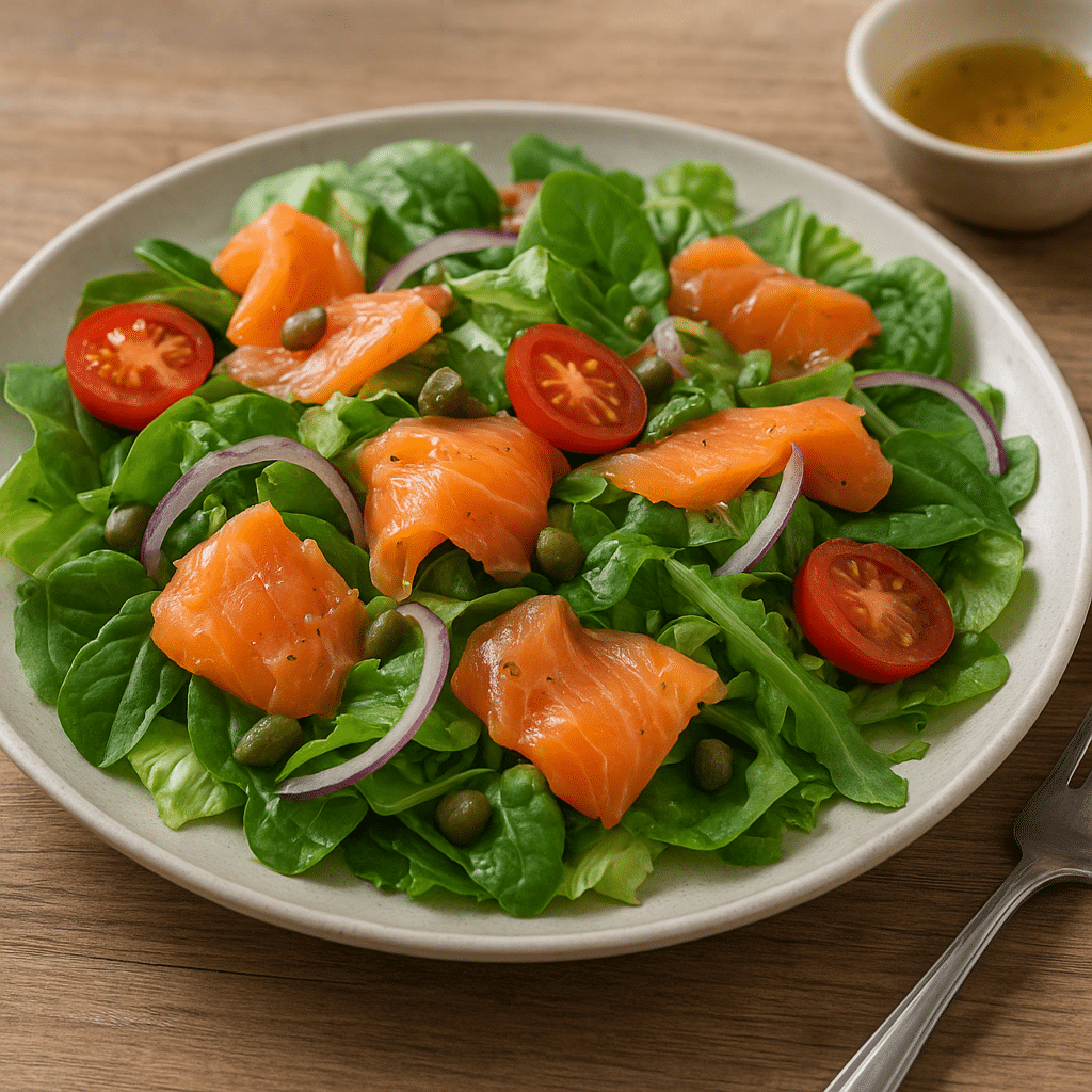 Sałatka z łososiem wędzonym – kuchnia skandynawska