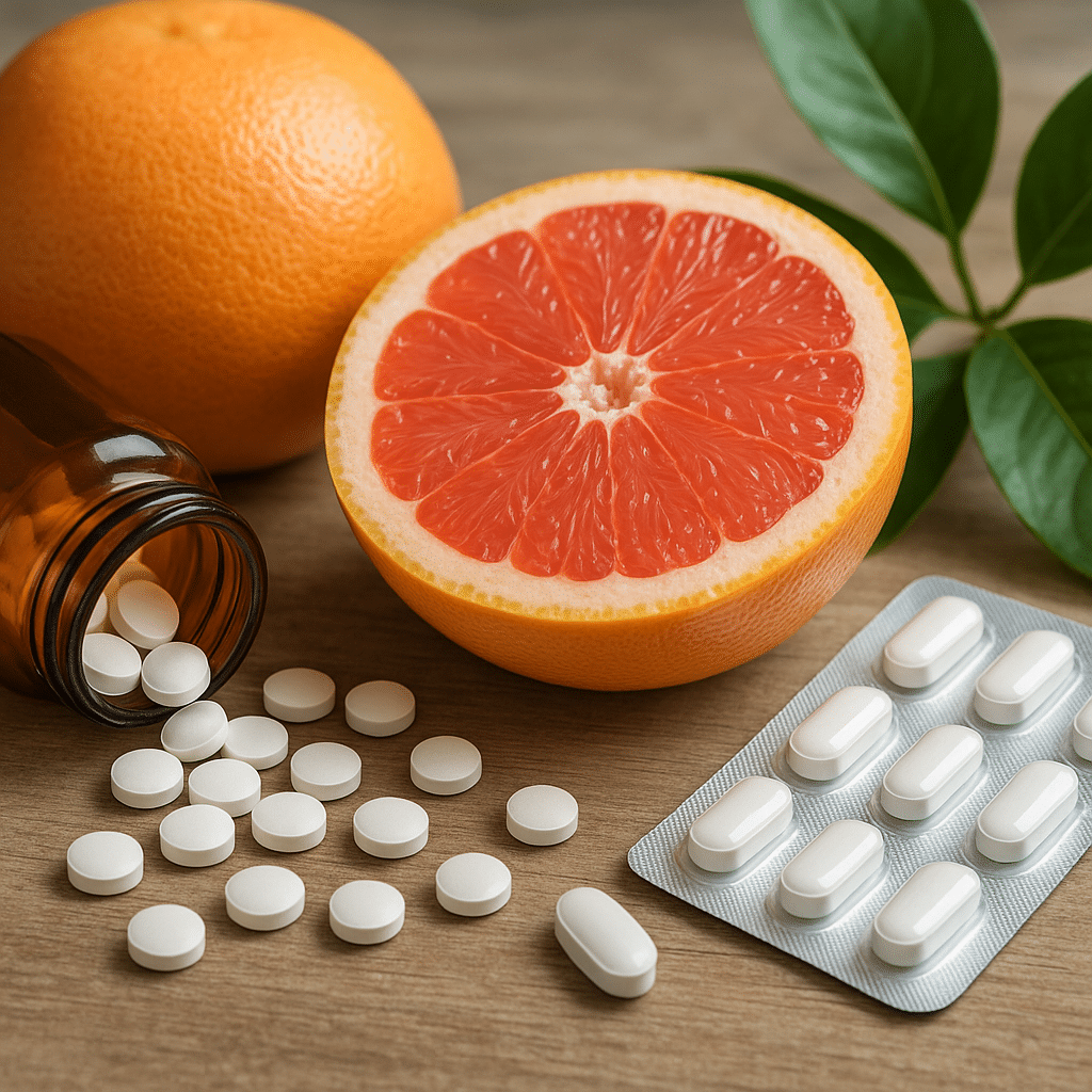 Furanokumaryny – wpływ grejpfruta na leki