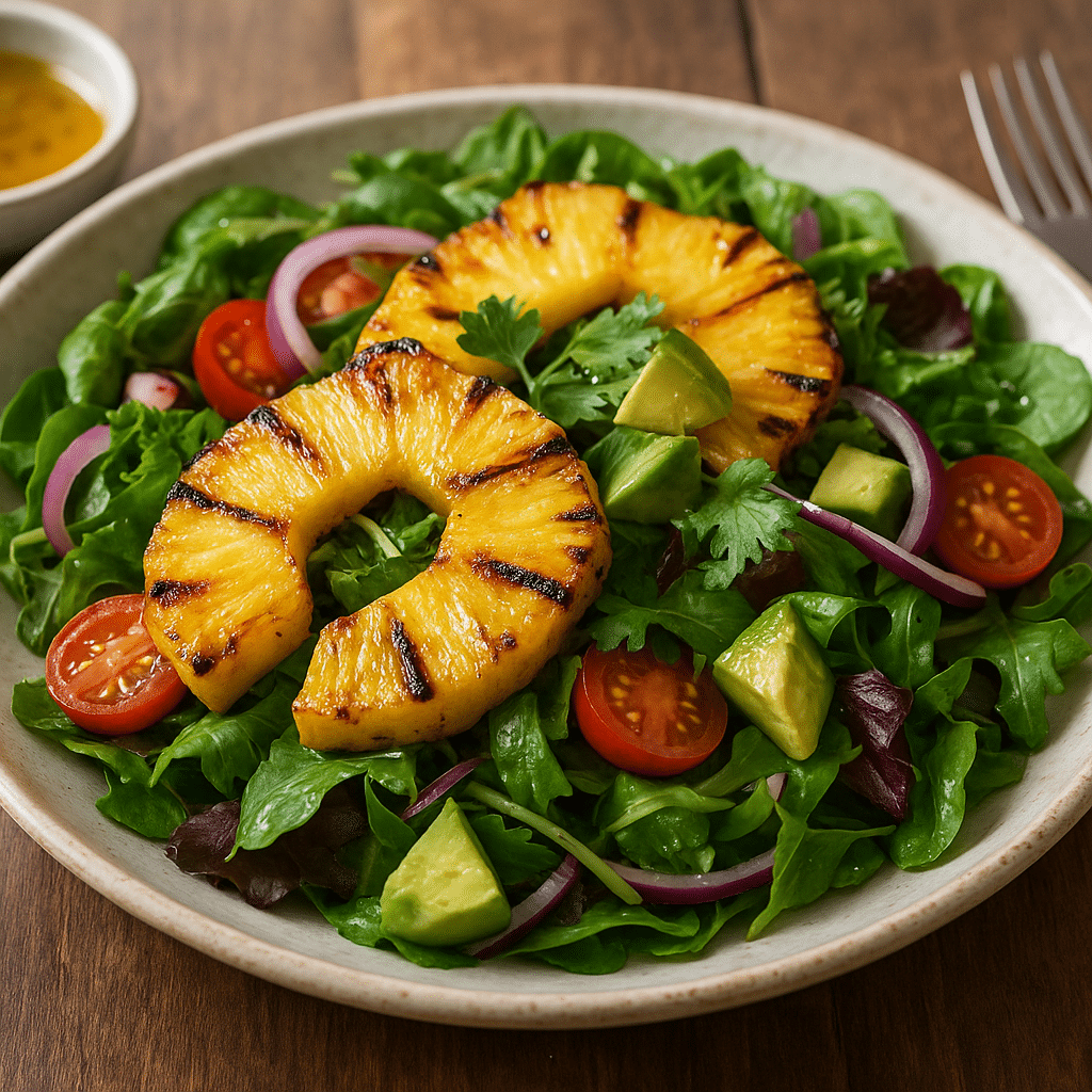 Sałatka z grillowanym ananasem – kuchnia fusion