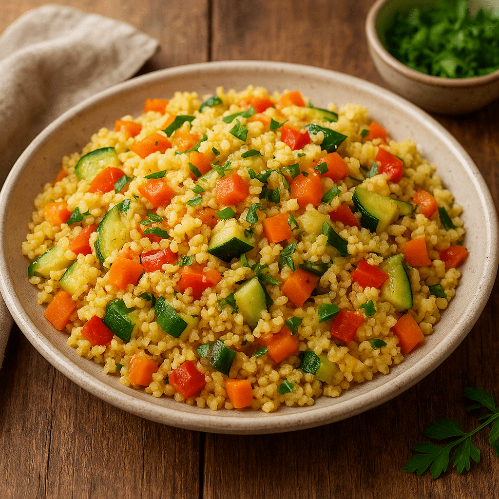 Kasza jaglana na słono z warzywami – kuchnia polska